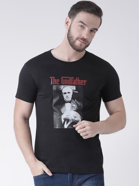

GRIFFEL Men Black & Grey Printed Round Neck T-shirt