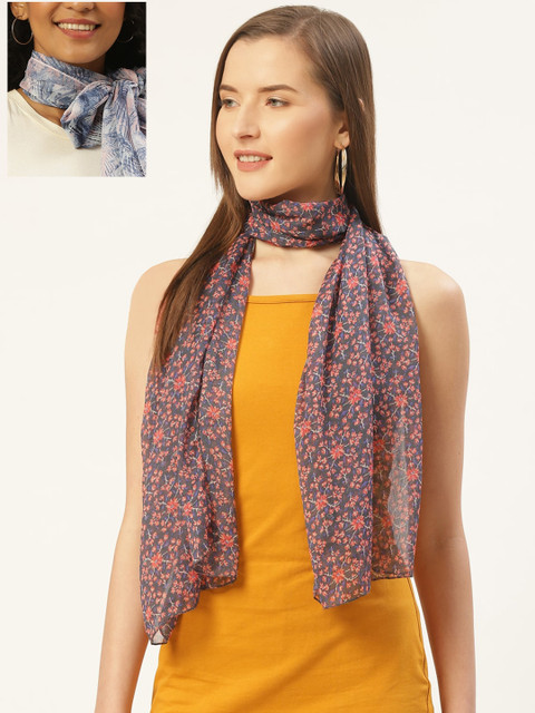 

Trend Arrest Women Pack Of 2 Printed Scarves, Blue