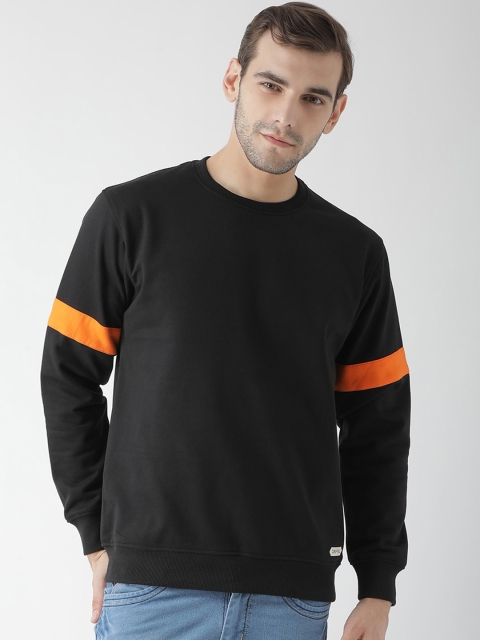 

GRIFFEL Men Black Solid Sweatshirt