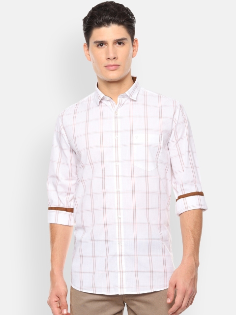

Van Heusen Sport Men White Slim Fit Checked Casual Shirt