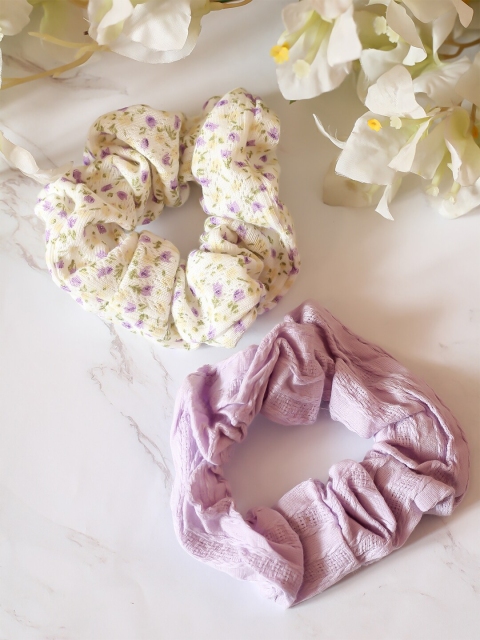 

Bellofox Women Set Of 2 Ponytail Holders, Lavender
