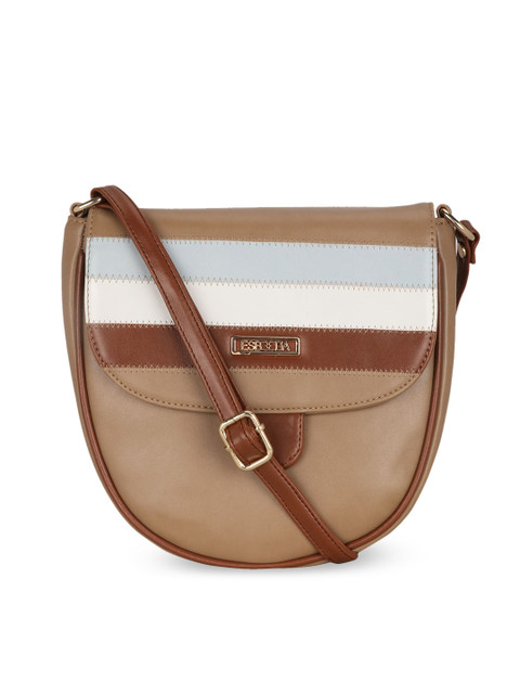 

ESBEDA Beige Striped Sling Bag