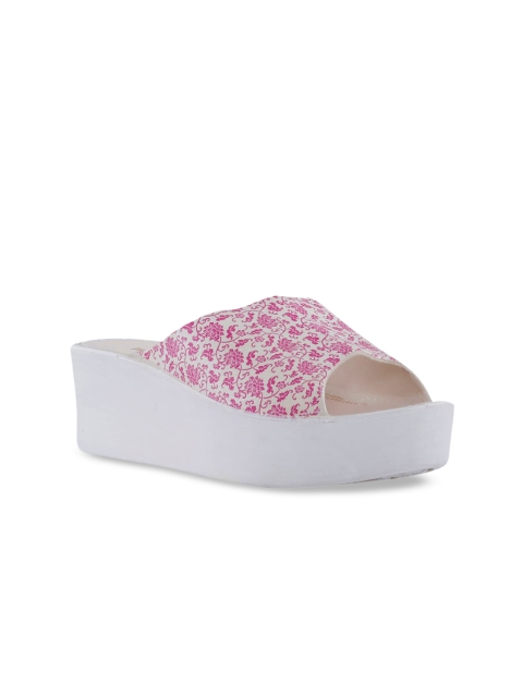 

Khadims Women Pink Printed Heels