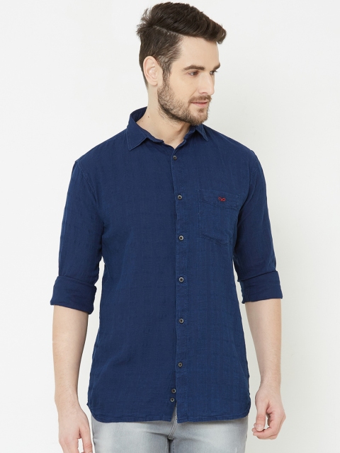 

Donzell Men Blue Comfort Regular Fit Solid Casual Shirt