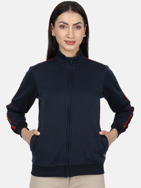 

Monte Carlo Women Navy Blue Solid Sweatshirt