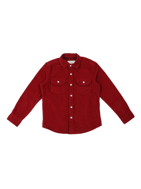 

Pantaloons Junior Boys Red Regular Fit Solid Casual Shirt