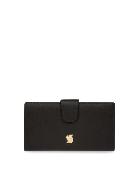 

PURE LUXURIES LONDON Women Black Solid Leather Card Holder