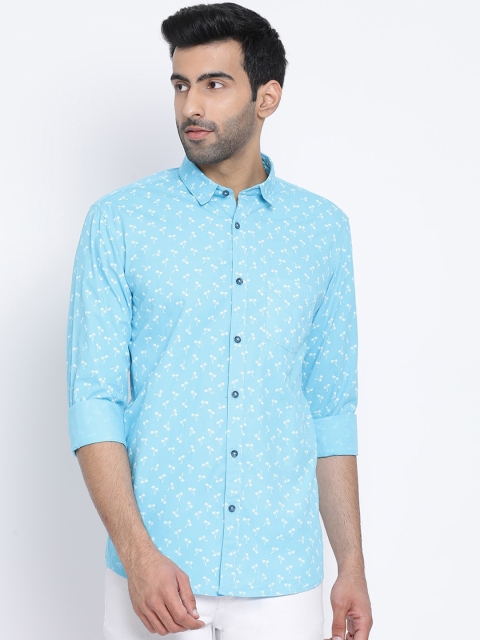 

Richlook Men Blue Standard Slim Fit Printed Casual Shirt