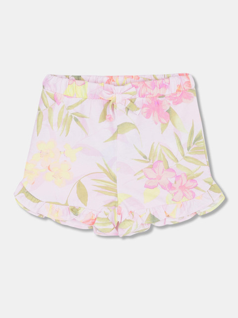 

The Childrens Place Girls Pink Printed Regular Fit Regular Shorts