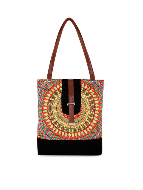 

All Things Sundar Red & Yellow Printed Tote Bag