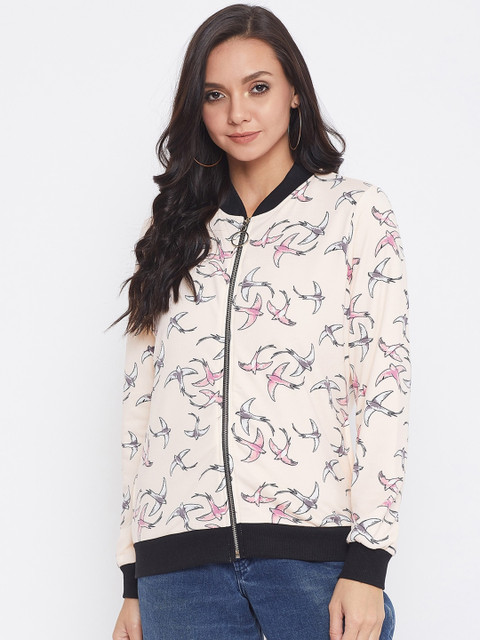 

Austin wood Women Cream-Coloured Printed Sweatshirt