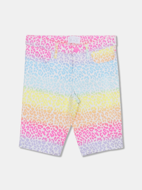 

The Childrens Place Girls Multicoloured Printed Regular Fit Regular Shorts, Multi