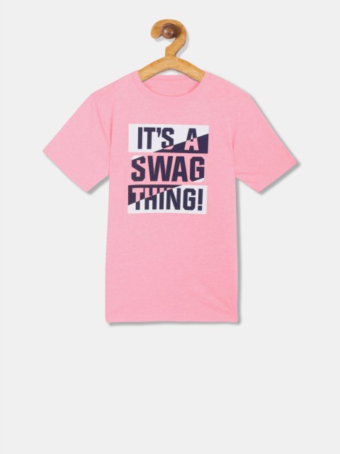 

The Childrens Place Boys Pink Printed Round Neck T-shirt