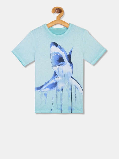 

The Childrens Place Boys Blue Printed Round Neck T-shirt