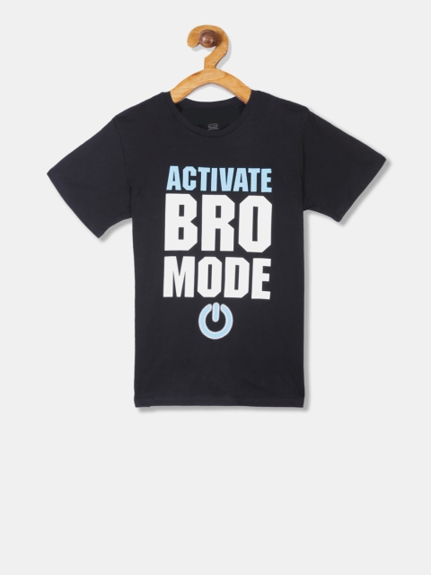 

The Childrens Place Boys Black Printed Round Neck T-shirt