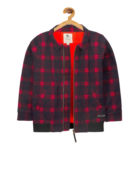 

Cherry Crumble Boys Red Checked Bomber