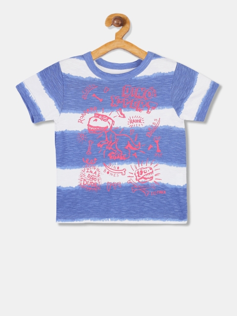 

The Childrens Place Boys Blue Printed Round Neck T-shirt