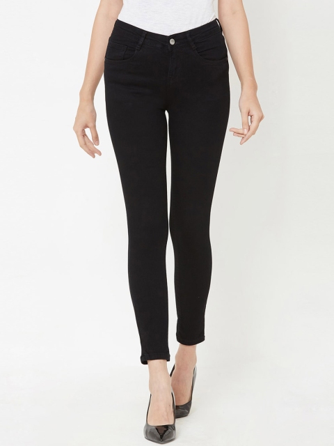 

Kraus Jeans Women Black Skinny Fit Mid-Rise Clean Look Jeans