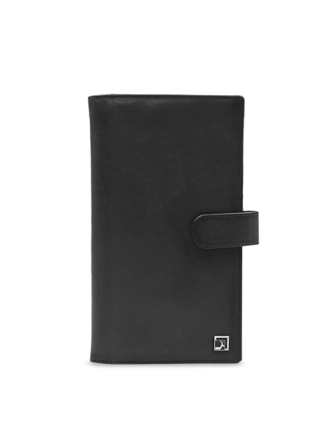 

Da Milano Men Black Solid Leather Two Fold Wallet
