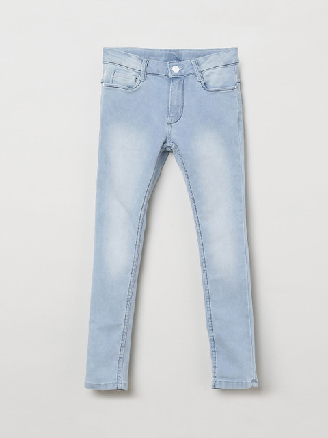 

max Girls Blue Slim Fit Mid-Rise Clean Look Jeans