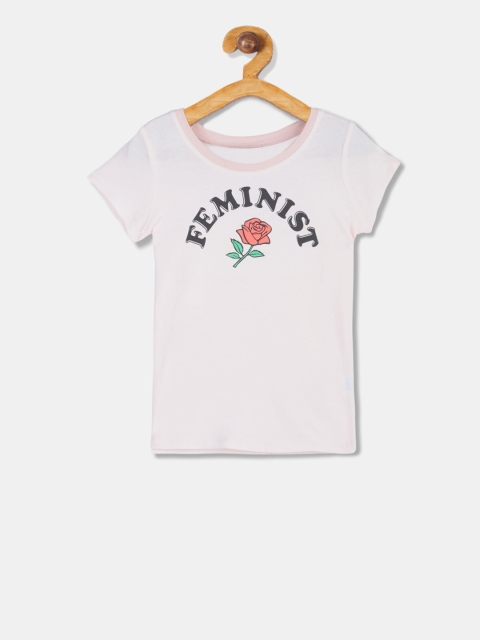

The Childrens Place Girls Pink Printed Round Neck T-shirt