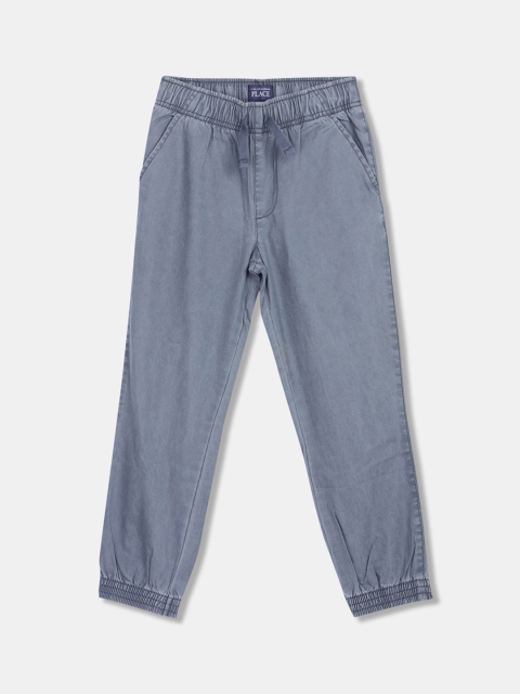 

The Childrens Place Boys Grey Solid Straight-Fit Joggers