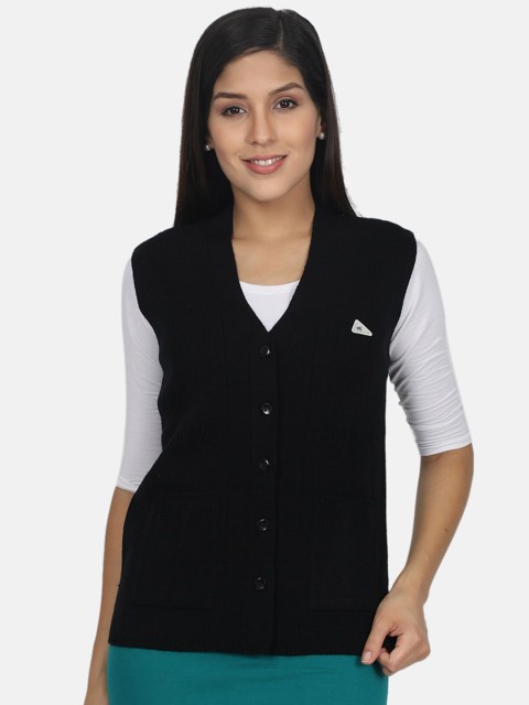 

Monte Carlo Women Black Solid Sweater Vest