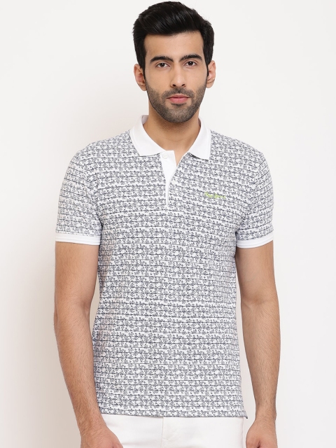 

Pepe Jeans Men White Printed Polo Collar T-shirt