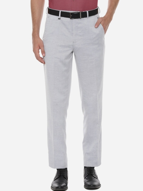 

Van Heusen Men Grey Regular Fit Solid Formal Trousers