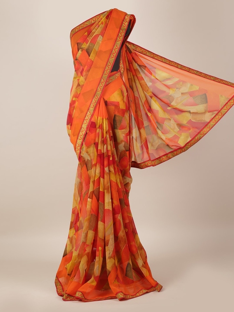 

Pothys Orange Woven Design Saree
