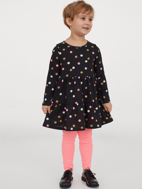 

H&M Girls Pink & Black Printed 2-Piece Jersey Set