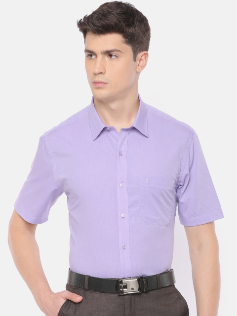 

RAMRAJ COTTON Men Purple Slim Fit Solid Casual Shirt