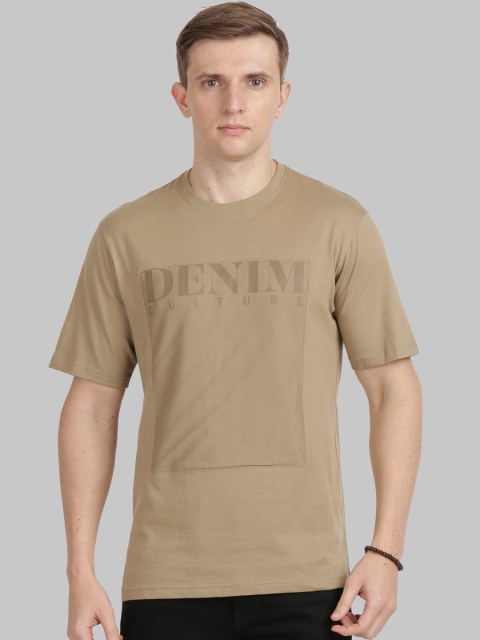 

ANTHEM Men Brown Printed Round Neck T-shirt