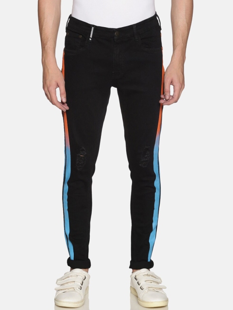 

IMPACKT Men Black Slim Fit Mid-Rise Mildly Distressed Stretchable Jeans