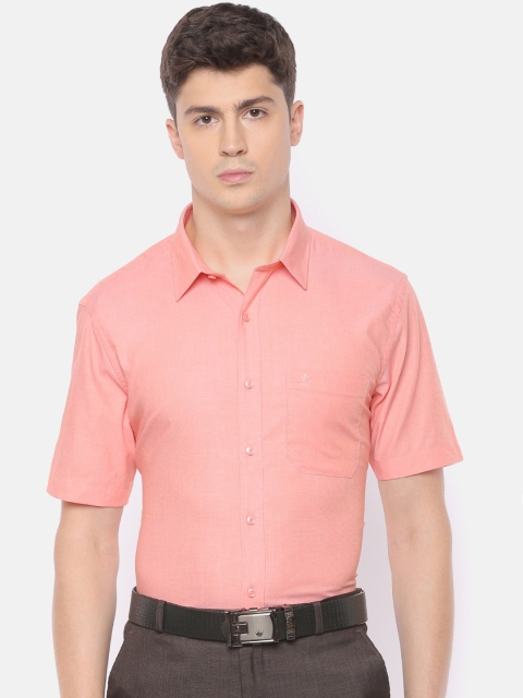 

RAMRAJ COTTON Men Pink Slim Fit Solid Casual Shirt