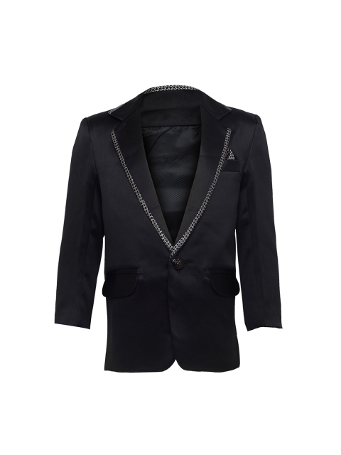 

Jeetethnics Boys Black Solid Party Blazer