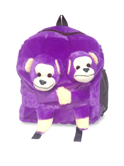

Ultra Kids Purple Ultra Twins Monkey School Bag Plush Bag Soft Toy