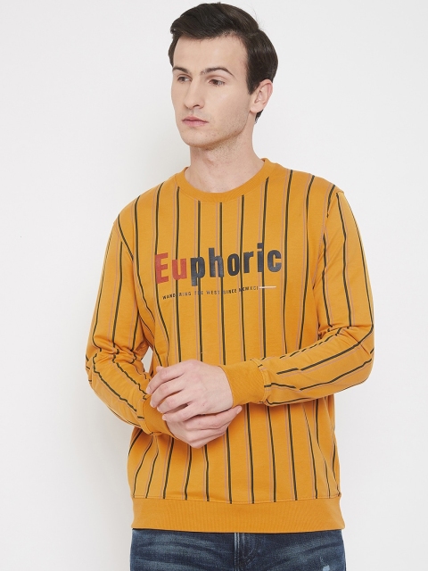 

Octave Men Mustard Yellow & Green Printed Sweatshirt