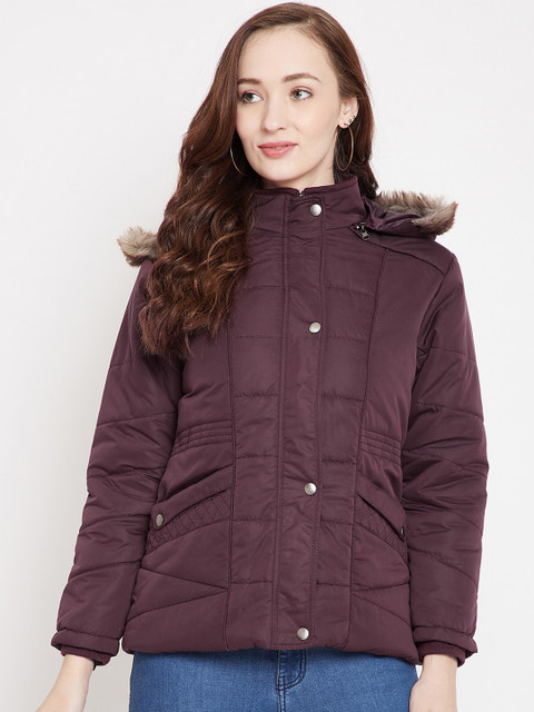 

NEVA Women Maroon Solid Bomber