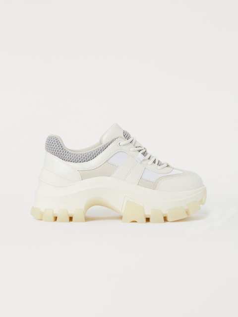 

H&M Women White Chunky trainers