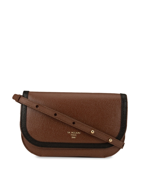 

Da Milano Brown Solid Sling Bag