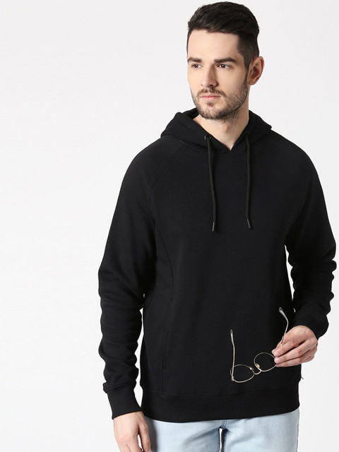 

Bewakoof Men Black Solid Sweatshirt
