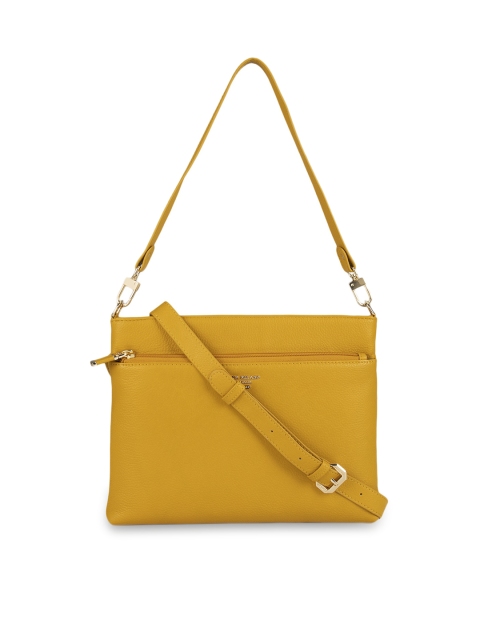 

Da Milano Yellow Solid Sling Bag