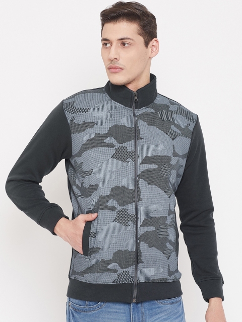 

NEVA Men Grey Camouflage Printed Sweatshirt