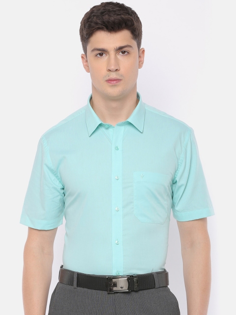

RAMRAJ COTTON Men Green Slim Fit Solid Casual Shirt