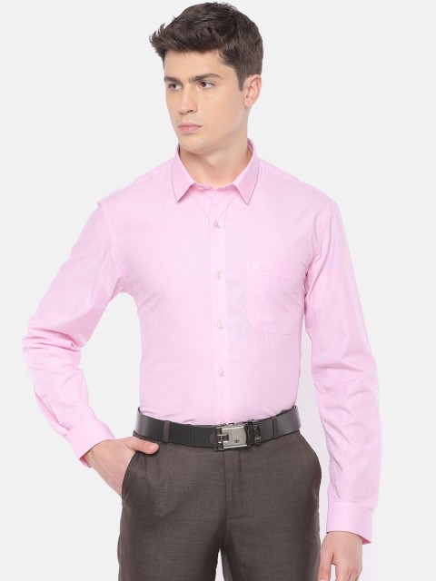 

RAMRAJ COTTON Men Pink Slim Fit Solid Formal Shirt