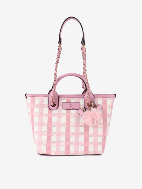 

Jelly Bunny Pink Checked Shoulder Bag