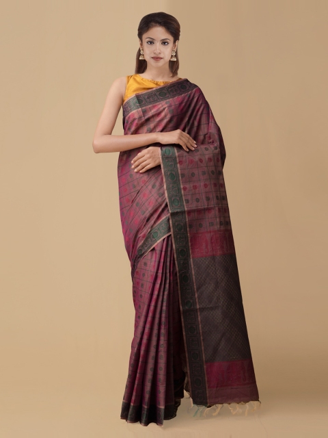 

Unnati Silks Pink Checked Mysore Silk Saree