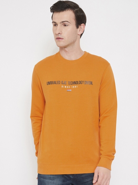 

Octave Men Mustard Yellow Printed Sweatshirt