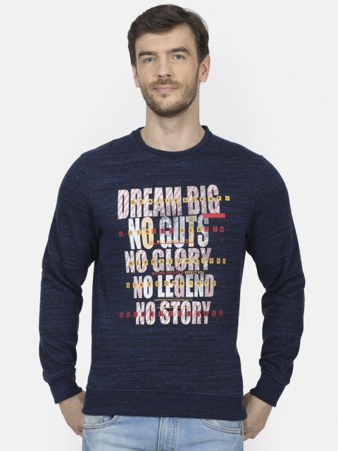 

Monte Carlo Men Blue & Off-White Printed Sweatshirt